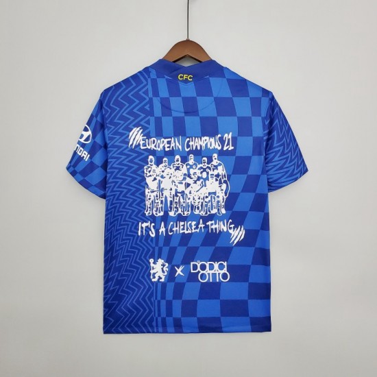 Camisola Chelsea Graffiti Equipamento Primeiro 2021-2022 Manga Curta
